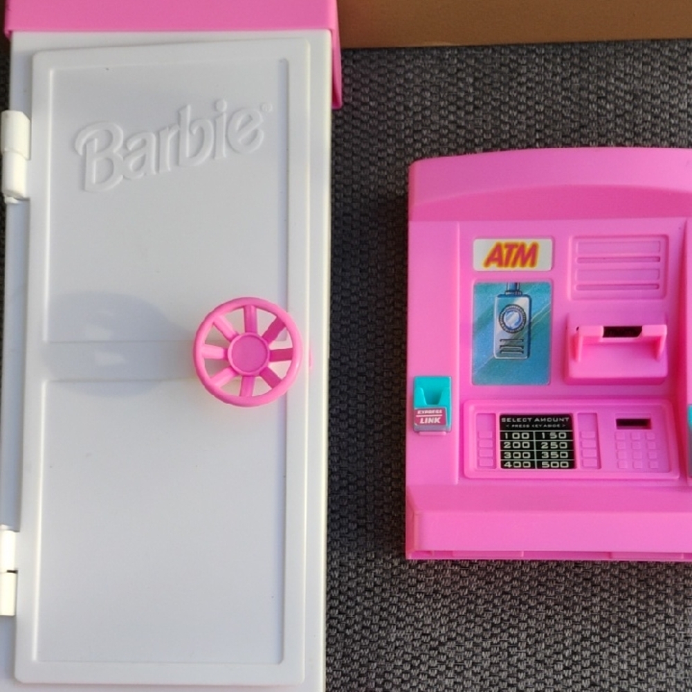 Barbie So Much To Do Playset Pink and White Toy ATM and Bank Vault